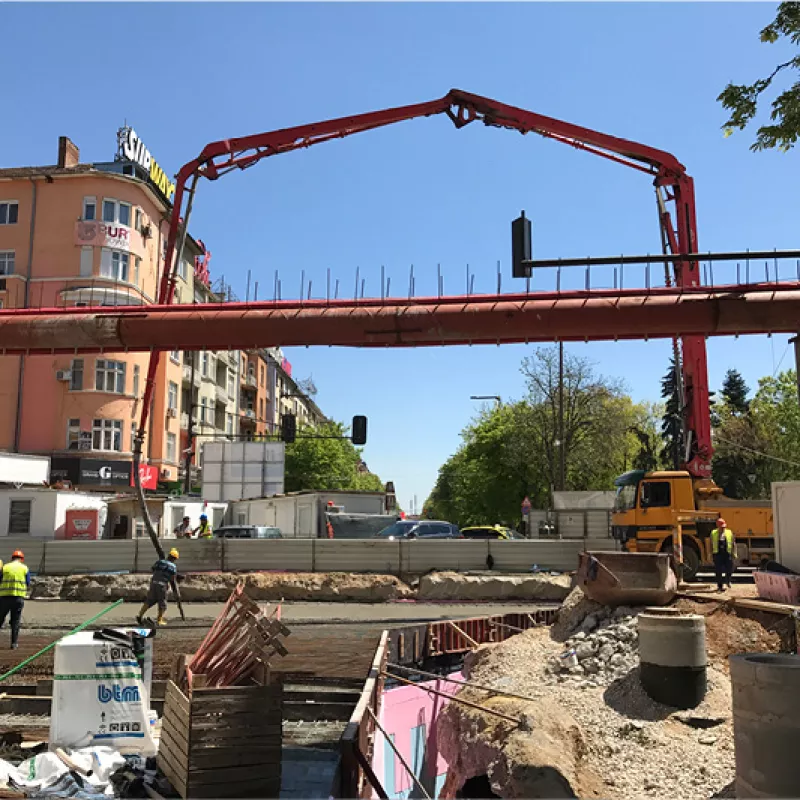 The start of the construction of the Metro Sofia